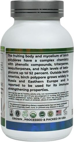 Birch Polypore Supplement (1000mg) - 120 Capsules in Saudi Arabia
