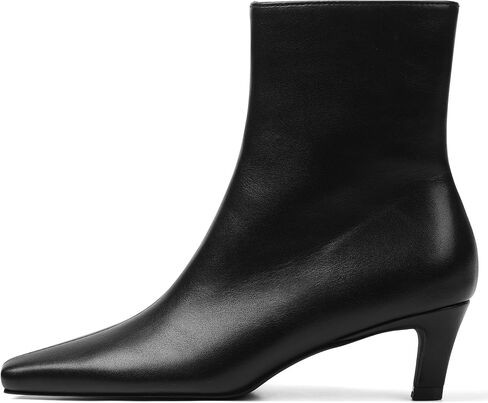 Mattiventon Fall Boots for Women Square Toe Kitten Heels Faux Suede Short Low Heel Dressy Ankle Bootice with Side Zip in Saudi Arabia