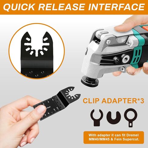 50 حزمة من شفرات الأدوات المتأرجحة - شفرات متعددة الأدوات من التيتانيوم، شفرات منشار متأرجحة للخشب والبلاستيك المعدني، مجموعات شفرات متعددة الأدوات تناسب ديوالت ريوبي بوش ميلووكي والمزيد in Kuwait