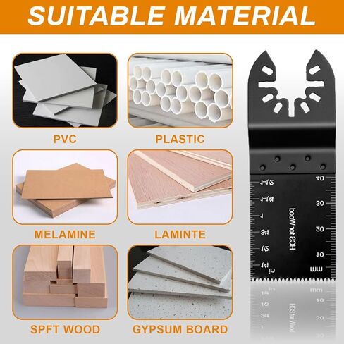 50 حزمة من شفرات الأدوات المتأرجحة - شفرات متعددة الأدوات من التيتانيوم، شفرات منشار متأرجحة للخشب والبلاستيك المعدني، مجموعات شفرات متعددة الأدوات تناسب ديوالت ريوبي بوش ميلووكي والمزيد in Kuwait