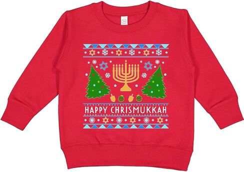 سترة Inktastic Happy Chrismukkah مع شمعدان وسويت شيرت للأطفال الصغار in Kuwait