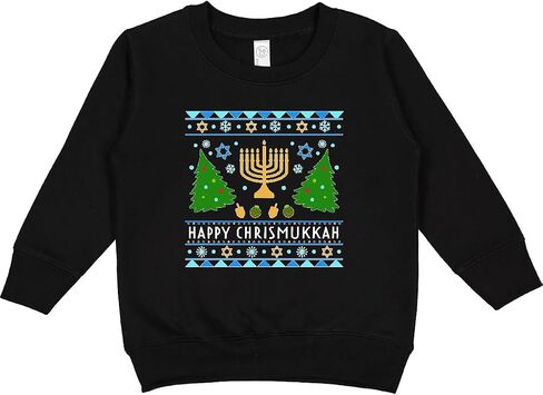 سترة Inktastic Happy Chrismukkah مع شمعدان وسويت شيرت للأطفال الصغار in Kuwait