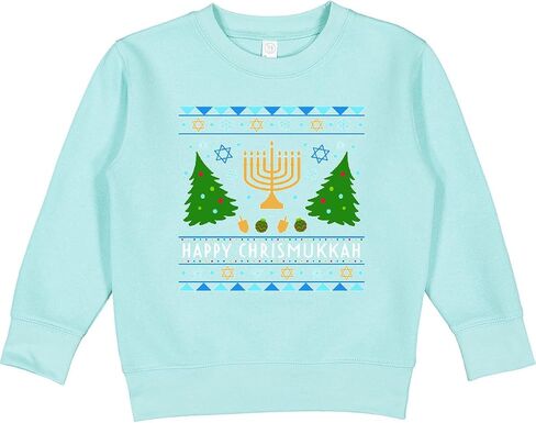 سترة Inktastic Happy Chrismukkah مع شمعدان وسويت شيرت للأطفال الصغار in Kuwait