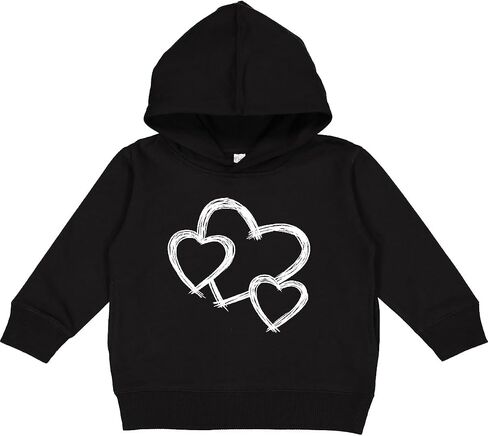 inktastic 3 White Hearts Toddler Hoodie in Saudi Arabia