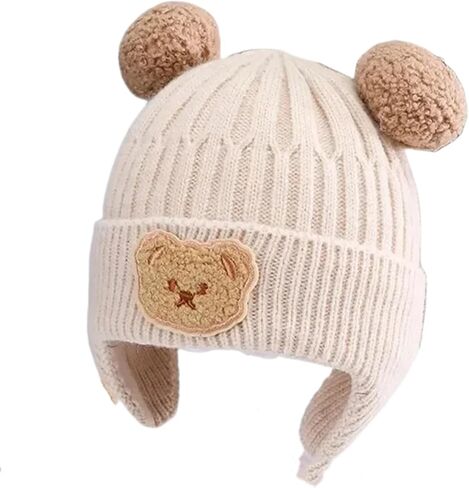 Baby Beanie Cap Newborn Hats Kids Knit Caps Infant Winter Hat Crochet Earflap Hats Cute Soft Warm Knit Caps in Saudi Arabia