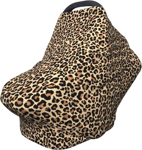 Leopard Print Baby Car Seat Cover, Multi Use Stroller Cover, Leopard Baby Stuff in Saudi Arabia