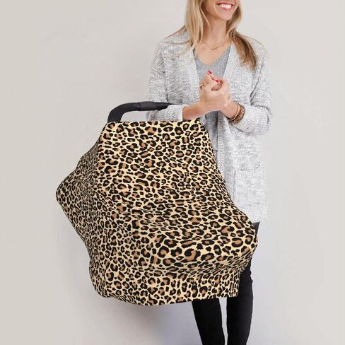 Leopard Print Baby Car Seat Cover, Multi Use Stroller Cover, Leopard Baby Stuff in Saudi Arabia