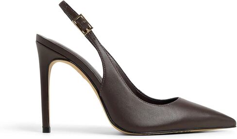 حذاء نسائي بكعب Slingback مغلق بمقدمة مدببة وكعب عالٍ ستيليتو وإبزيم سهل الارتداء حذاء بكعب مثير لحفلات الزفاف غير رسمي in Kuwait