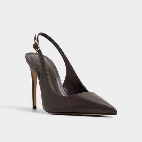 حذاء نسائي بكعب Slingback مغلق بمقدمة مدببة وكعب عالٍ ستيليتو وإبزيم سهل الارتداء حذاء بكعب مثير لحفلات الزفاف غير رسمي in Kuwait