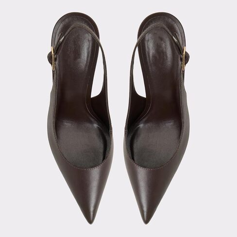 حذاء نسائي بكعب Slingback مغلق بمقدمة مدببة وكعب عالٍ ستيليتو وإبزيم سهل الارتداء حذاء بكعب مثير لحفلات الزفاف غير رسمي in Kuwait