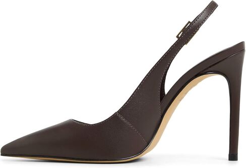 حذاء نسائي بكعب Slingback مغلق بمقدمة مدببة وكعب عالٍ ستيليتو وإبزيم سهل الارتداء حذاء بكعب مثير لحفلات الزفاف غير رسمي in Kuwait