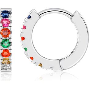 micuco Gold Hoop Earrings for Women Cubic Zirconia Small Huggie Hoop Earrings, Tiny Cartilage Hoop Earring