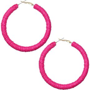 Boho Handmade Rattan Earrings Raffia Earrings Big Circle Woven Straw Wicker Hoop Earrings Big Round Earrings Bohemian Summer Gift For Women Girls