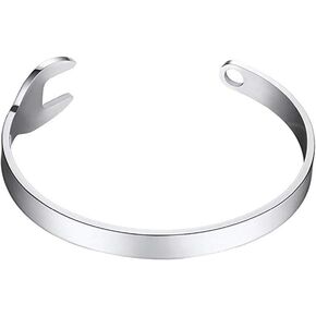 Men's Women's Stainless Steel Wrench Bracelet Spanner Bangle Punk Rock Polished