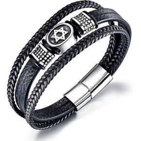 سوار VersaKits الرجالي مطرز و/أو جلد مضفر و/أو سوار ساحر من الفولاذ المقاوم للصدأ هدية للرجال in Kuwait