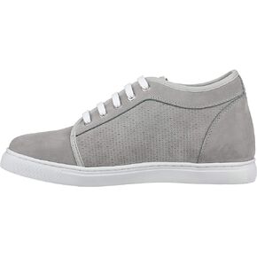 CALTO Men's Invisible Height Increasing Elevator Shoes - Cement Nubuck Lace-up Lightweight Classic Sneakers - 2.6 Inches Taller - T5310