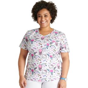 Tooniforms Women Scrubs Top Rounded V-Neck TF786