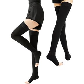 Anti Embolism Ted Hose Thigh High 20-30 mmHg Compression Stocking Toeless,Post Surgery Nurse Compression Socks Support for Women & Men