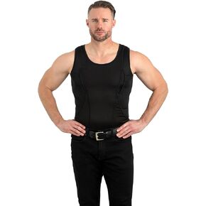 Concealed Carry Holster Tank Top | Secure Hook & Loop Pocket with Large Storage | Mens Tank Top