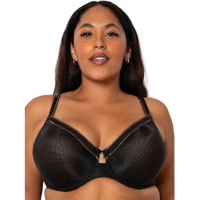 Curvy Couture Women's Plus Size Shimmer Full Coverage Unlined Underwire Bra