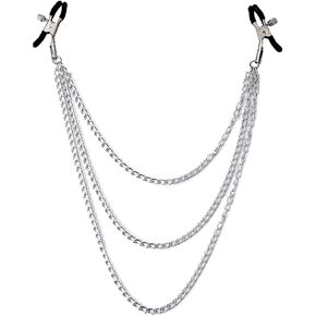 Body Chain Stainless Steel Adjustable Body Clamps Body Ring Non-Piercing for Women Faux Body Jewelry