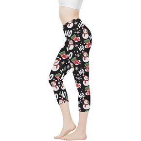 Tummy Control Gym Leggings for Women High Waisted Capri Pants Butt Lift