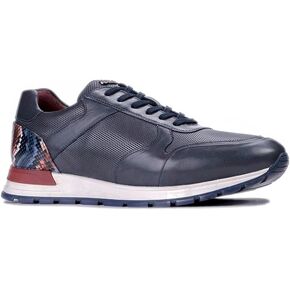 Carlos Santana Leather Hazel Reptile Sneakers for Men | Durable Rubber Outsole & Removable Cushioned Leather Footbed | with Multi-Color Back Panel
