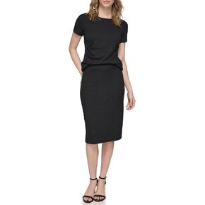 Calvin Klein Women's Short Sleeve Gathered Front Knit