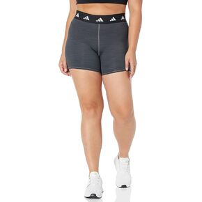 adidas womens Techfit 3 Inch Short running compression tights, Dark Grey/Black, Medium US in Saudi Arabia
