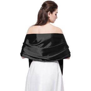 Womens Satin Scarf Long Lightweight Shawls Bridesmaid Wedding Wrap Scarf Pashmina (DMPJ)