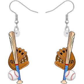 NEWEI Acrylic Baseball Football Earrings Dangle Basketball Soccer Jewelry for Women Girls Sport Lovers in Kuwait