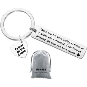 Father of The Groom Keychain Thank You Gift Father in Law Gift from Bride Wedding Jewelry Gift from Bride