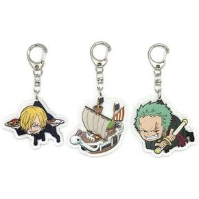 EBTY DREAMS Inc. - Set of 3 OP Acrylic Keychain Roronoa Zoro, Vinsmoke Sanji, Going Merry