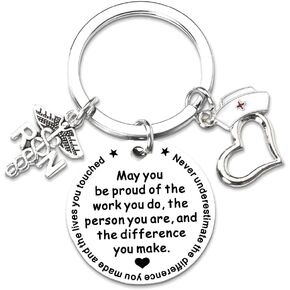 Thank You Appreciation Gifts Keychain for Nurse Coworkers May You be Proud of The Work You Do Keyring for Nurses RN Graduation Retirement Gifts for Nurse Leaving Gifts