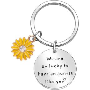 Auntie Keyring Best Friend Jewelry Thanksgiving Day Jewelry Auntie Birthday Keychain