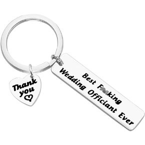 Nekoki Wedding Officiant Keychain Gift Best Wedding Officiant Ever Keychain Thank You Gift for Wedding Officiant Best Officiant Ever Jewelry Gift Wedding Officiant Appreciation Gift