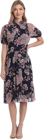 London Times Women's Twist Mock Neck Raglan Sleeve Midi Dress in Kuwait