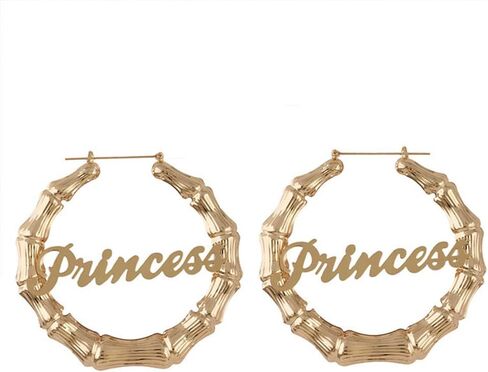 Bamboo Earrings for Women 90s Bamboo Hoop Earrings Big Circle Bamboo Joint Dangle Earrings Exaggeration Hip Hop Letter Ear Jewelry in Saudi Arabia
