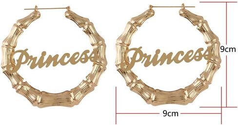 Bamboo Earrings for Women 90s Bamboo Hoop Earrings Big Circle Bamboo Joint Dangle Earrings Exaggeration Hip Hop Letter Ear Jewelry in Saudi Arabia