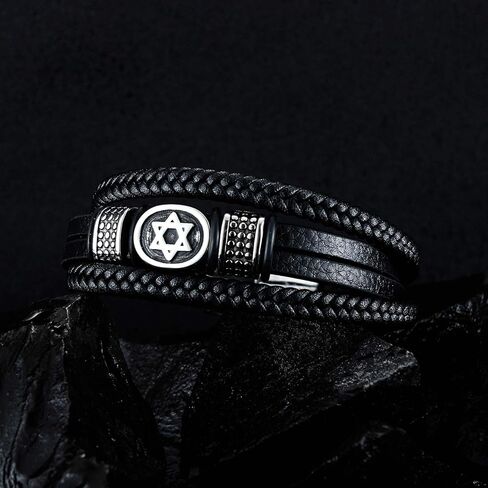 سوار VersaKits الرجالي مطرز و/أو جلد مضفر و/أو سوار ساحر من الفولاذ المقاوم للصدأ هدية للرجال in Kuwait