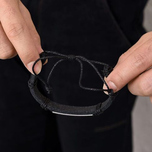 الكتاب المقدس الملهم الديني، آية الكتاب المقدس الملهمة للإيمان المسيحي، تشجيع سوار قابل للتعديل، سوار جلد مضفر من الجلد الإنجليزي هدية للرجال والأولاد والأب والابن والبنات in Kuwait