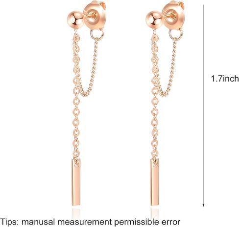 925 أقراط من الفضة الاسترليني مع سلسلة معلقة تتدلى من الأقراط in Kuwait