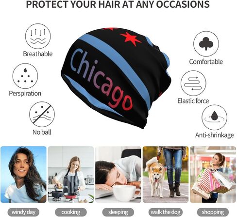 ASYG شيكاغو قبعة صغيرة قبعة متماسكة قبعة شيكاغو العلم قبعة قبعة الشتاء القبعات قبعة العلم قبعة مترهل in Saudi Arabia