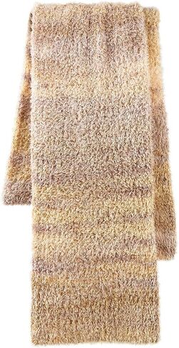 Women Winter Big Scarf and Beanie Hat Set Lightweight No Shedded Gradient Color Warm Soft in Saudi Arabia