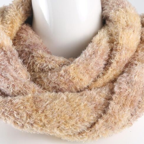 Women Winter Big Scarf and Beanie Hat Set Lightweight No Shedded Gradient Color Warm Soft in Saudi Arabia