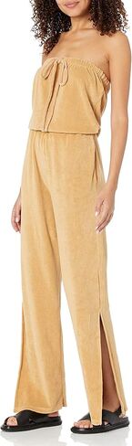 Monrow Womens Hr0145-terry Cloth Bandeau Jumpsuit, Irish Cream, Small US in Saudi Arabia