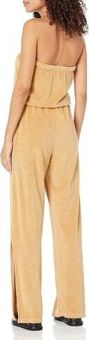 Monrow Womens Hr0145-terry Cloth Bandeau Jumpsuit, Irish Cream, Small US in Saudi Arabia