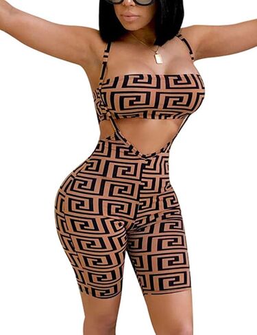 طقم بذلة نسائية من BORIFLORS مكون من قطعتين مثير وأشرطة علوية وسروال قصير in Kuwait