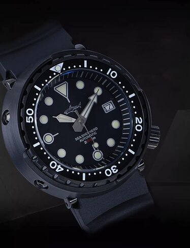 ساعات تكتيكية FROG Heimdallr للرجال، NH35A أوتوماتيكية 200 متر غواص ساعات كريستال ياقوتي للرجال ساعة يد مضيئة ذاتية اللف، قرص 47 ملم in Kuwait