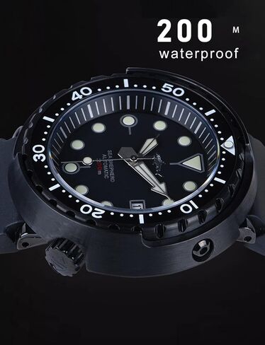 ساعات تكتيكية FROG Heimdallr للرجال، NH35A أوتوماتيكية 200 متر غواص ساعات كريستال ياقوتي للرجال ساعة يد مضيئة ذاتية اللف، قرص 47 ملم in Kuwait